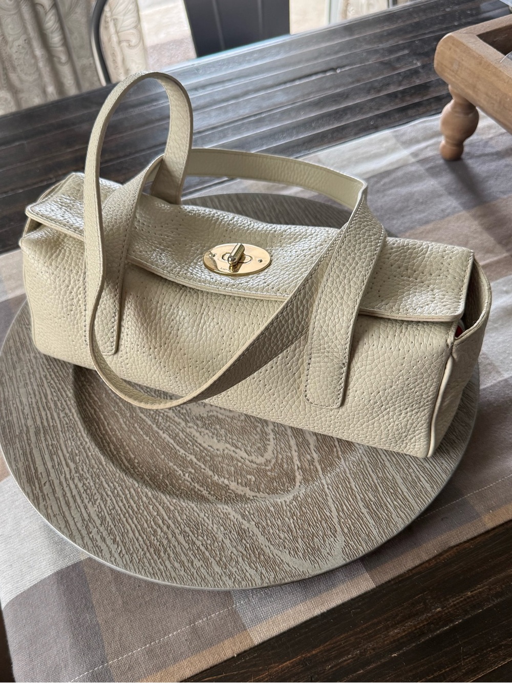 Kate Spade Leather Shoulder Bag with Turnlock Closure